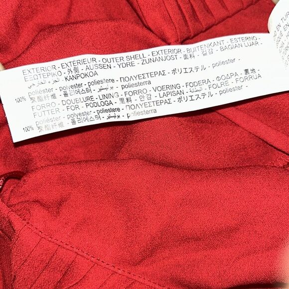 Zara Red Pleated Jumpsuit(Size Small) - Picture 5 of 6